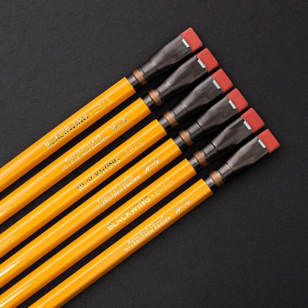 A set of Blackwing Eras (2023 Edition) yellow pencils.