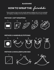 Learn the traditional Blackwing Furoshiki method for wrapping your fanny pack in an eco-friendly way. Learn the traditional Blackwing Furoshiki method for wrapping your fanny pack in an eco-friendly way.