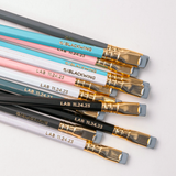 A Blackwing Lab 11.24.23 - Set of 12 pencils with a gold trim.