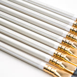 A set of Blackwing x Grovemade Desktop Caddy Kit - Maple pencils with elegant gold tips.