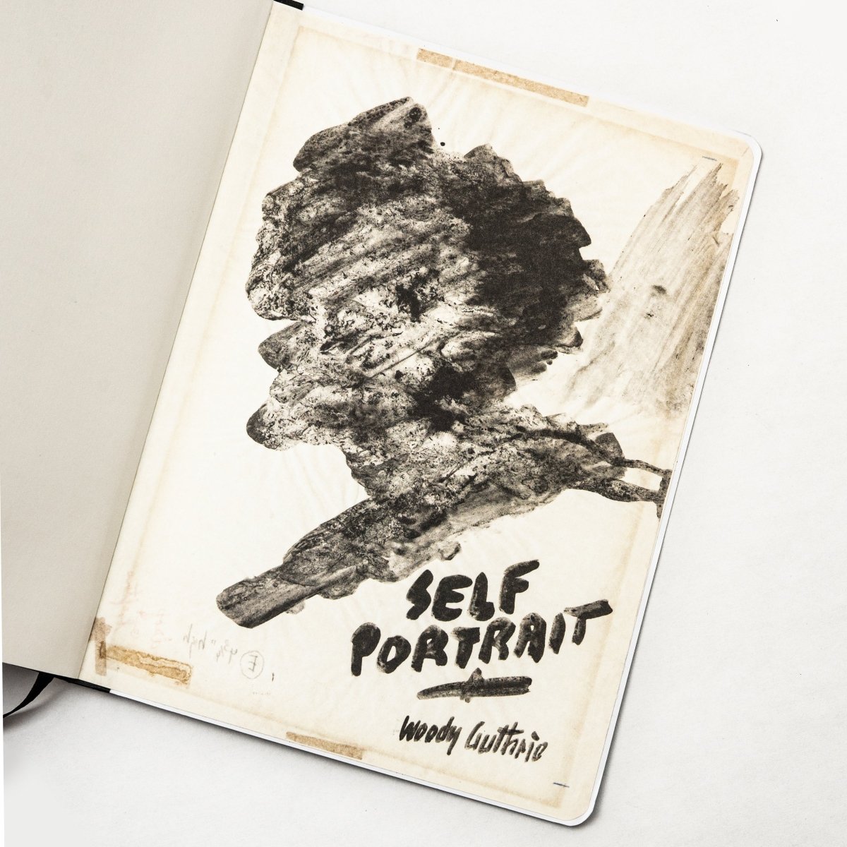 Blackwing Volume 223 Composition Book - Woody Guthrie Self Portrait on interior back cover Blackwing Volume 223 Composition Book - Woody Guthrie Self Portrait on interior back cover