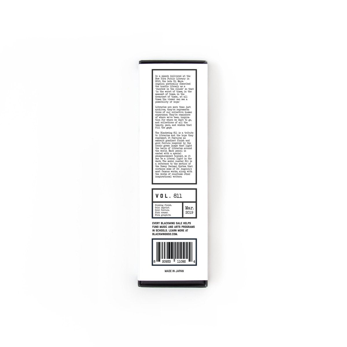 Blackwing Volume 811 - Package Back Blackwing Volume 811 - Package Back
