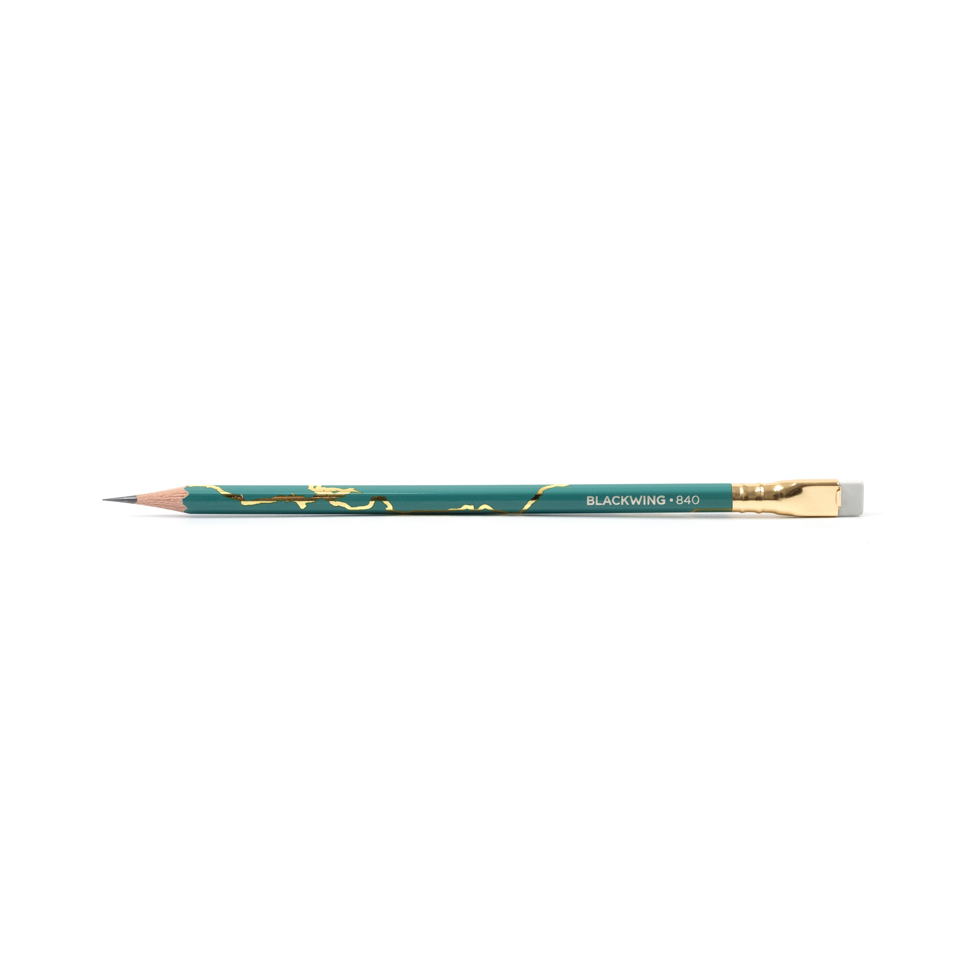A Blackwing Volume 840 (Set of 12) with gold trim reminiscent of Duke Kahanamoku surfing in California.