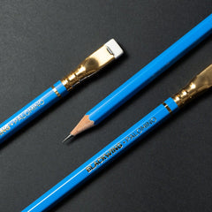 Blackwing Palomino Blue pencils, blue barrel, gold imprint, gold ferrule, white eraser Blackwing Palomino Blue pencils, blue barrel, gold imprint, gold ferrule, white eraser