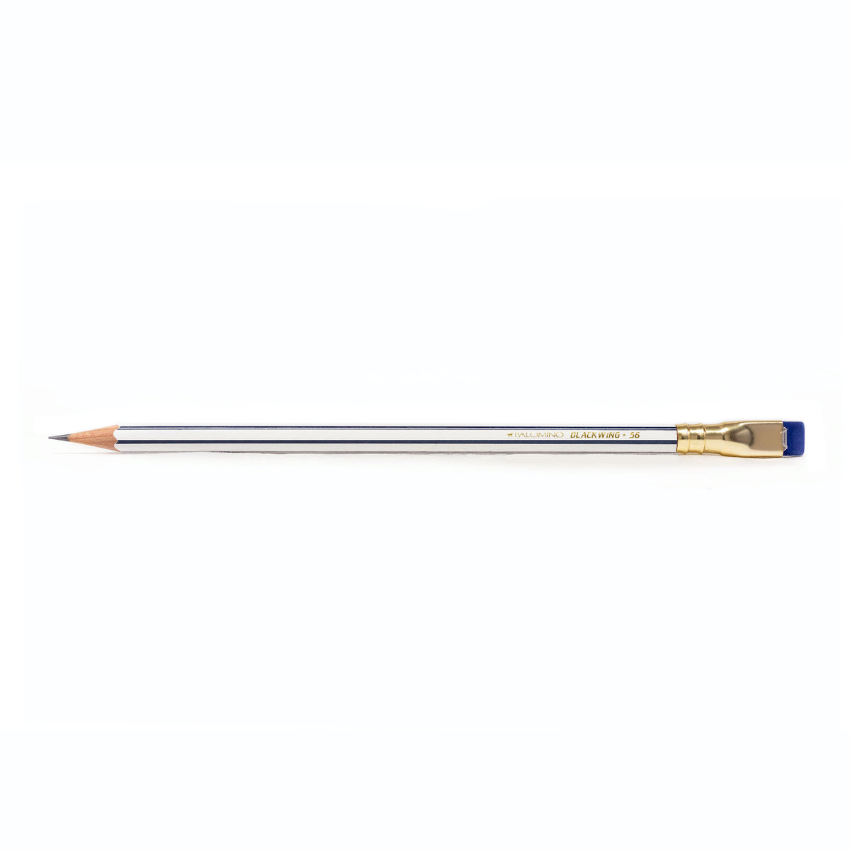 A Blackwing Volume 56 (Set of 12) with a blue tip on a white background.
