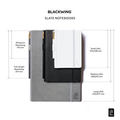 Blackwing Slate Notebook Sizing Chart - A4, A5, A6 Blackwing Slate Notebook Sizing Chart - A4, A5, A6