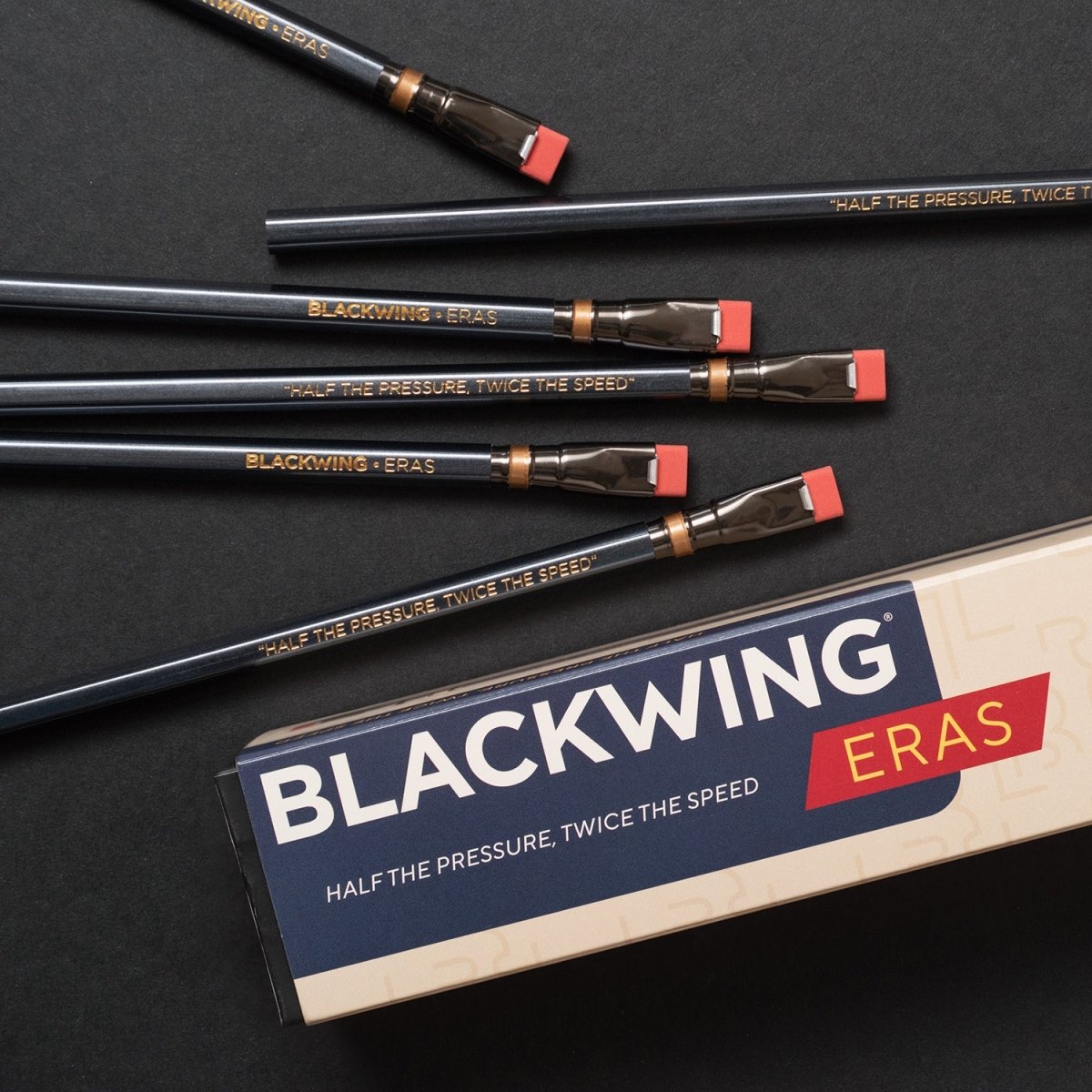 Blackwing Eras Pencils celebrate the 10th anniversary of the Blackwing's revival. Blackwing Eras Pencils celebrate the 10th anniversary of the Blackwing's revival.