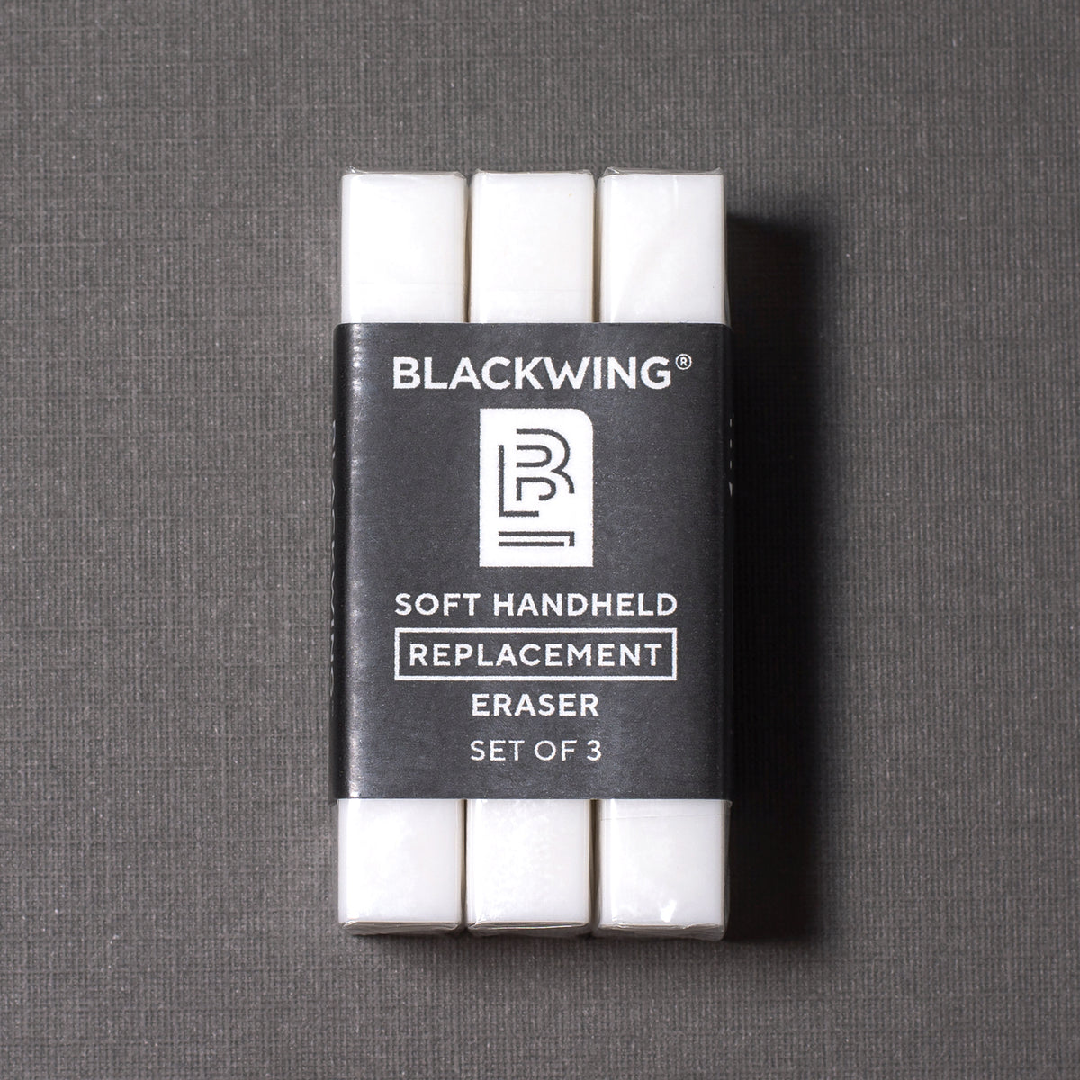 Upgrade your eraser game with this set of 3 Blackwing Handheld Eraser Replacements. Designed to work effortlessly with graphite, these handheld erasers are perfect for precise edits and corrections.