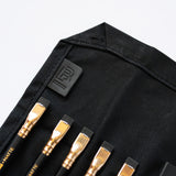A Blackwing Pencil Roll in black pouch.