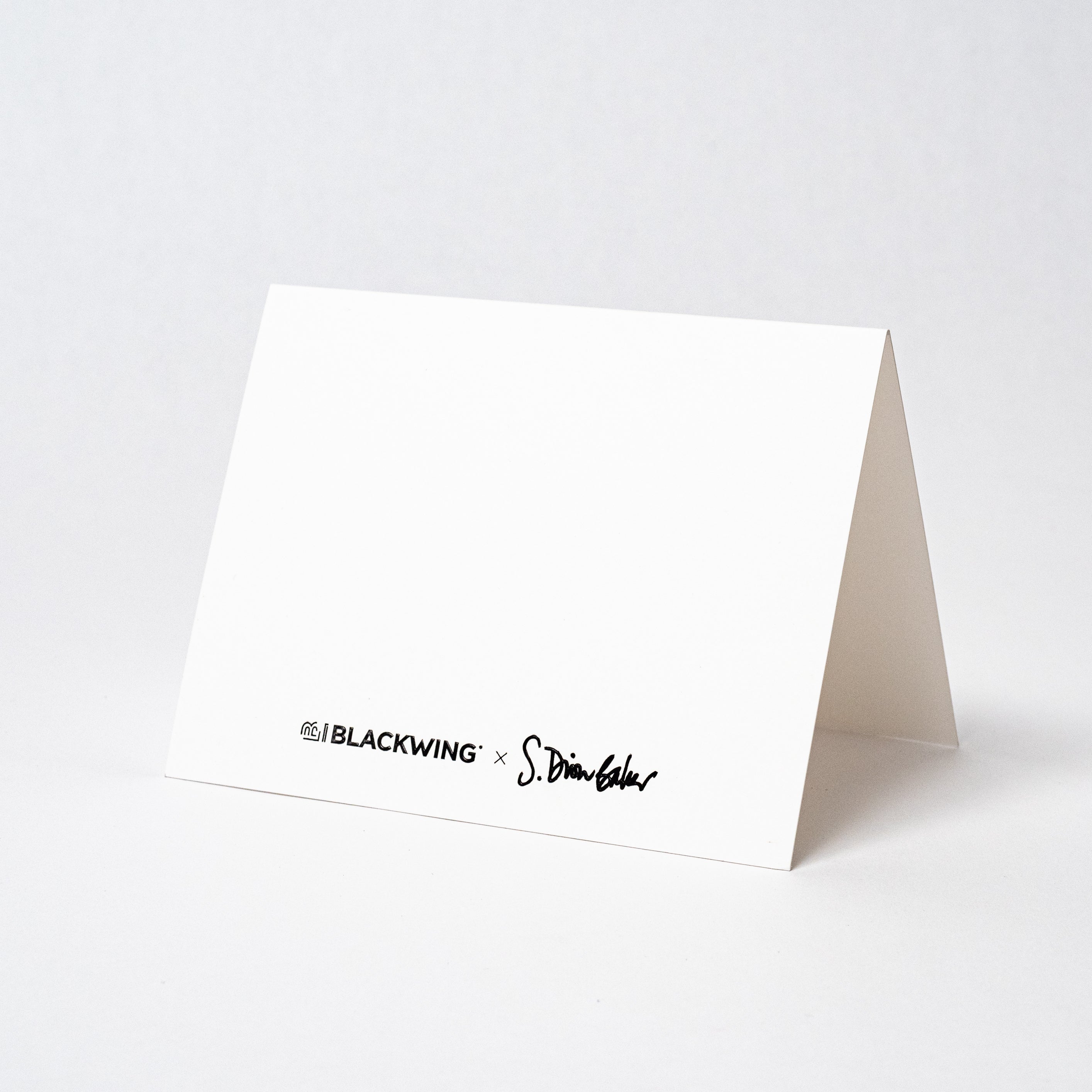 Limited edition Blackwing Volumes Notecard featuring black writing designed by Samantha Dion Baker.