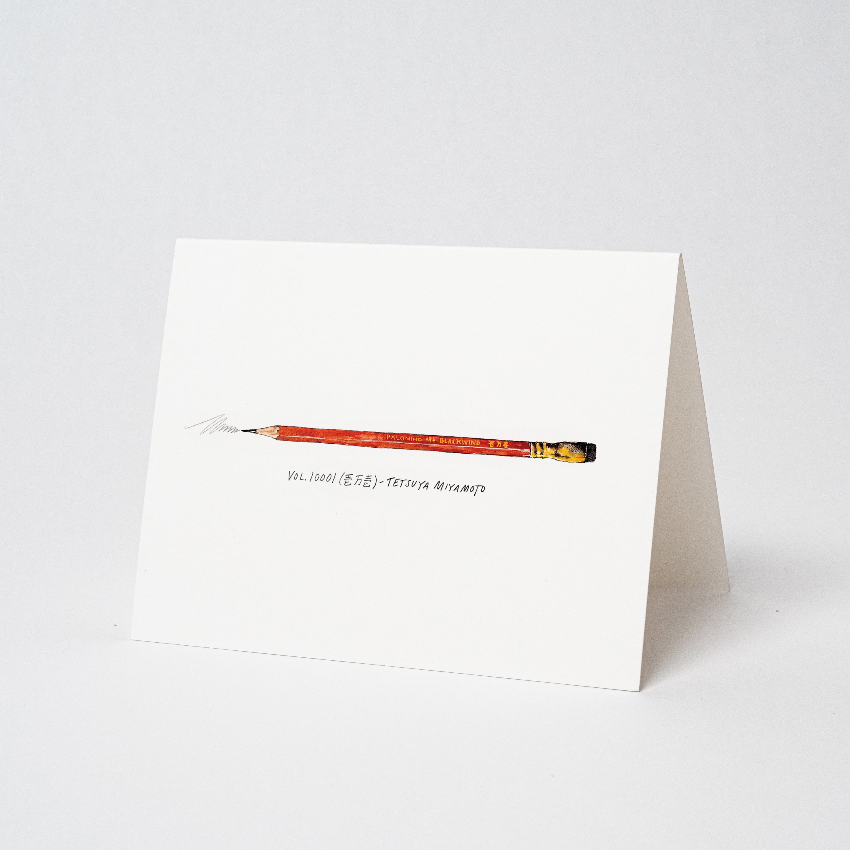 A limited edition Blackwing Volumes Notecard with a pencil on it by Blackwing Volumes.