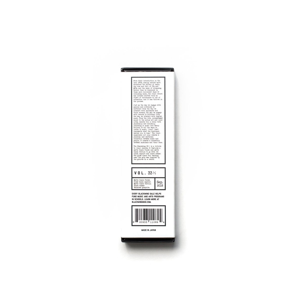 Blackwing Volume 33 1/3 Box - Back Blackwing Volume 33 1/3 Box - Back