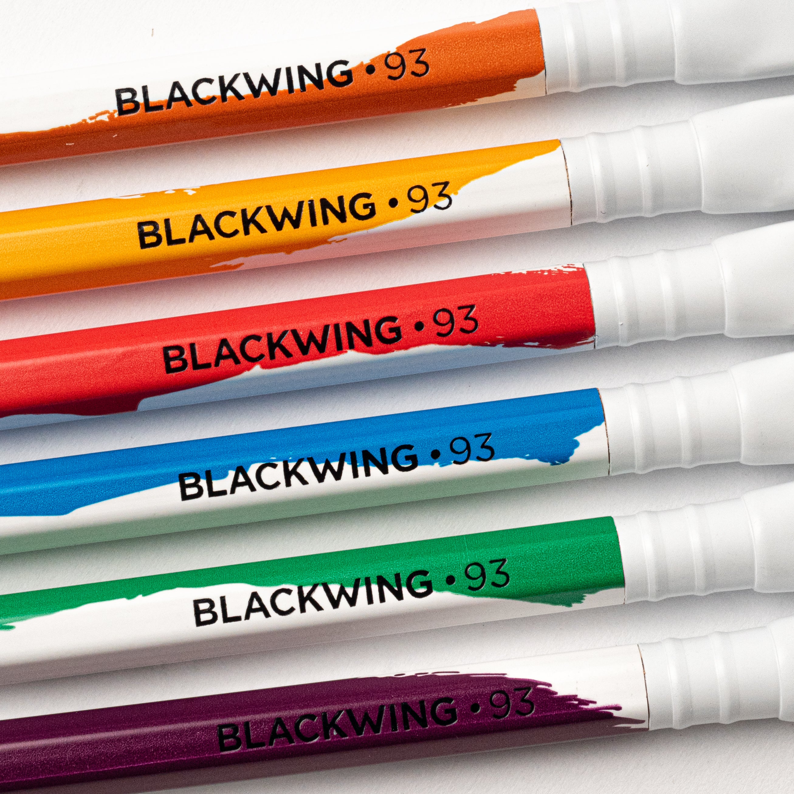 A set of Blackwing Volume 93 pencils with the word "blackwing" written on them, perfect for art projects and social justice campaigns.