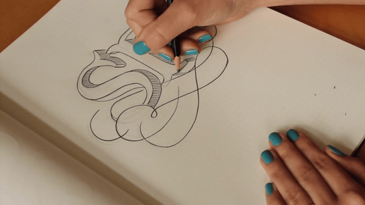 Jessica Hische, SF Design Week sketch using Blackwing pencil
