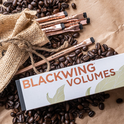 Blackwing Vol. 200 - The Coffeehouse Pencil - copper barrel ferrule, black eraser and imprint