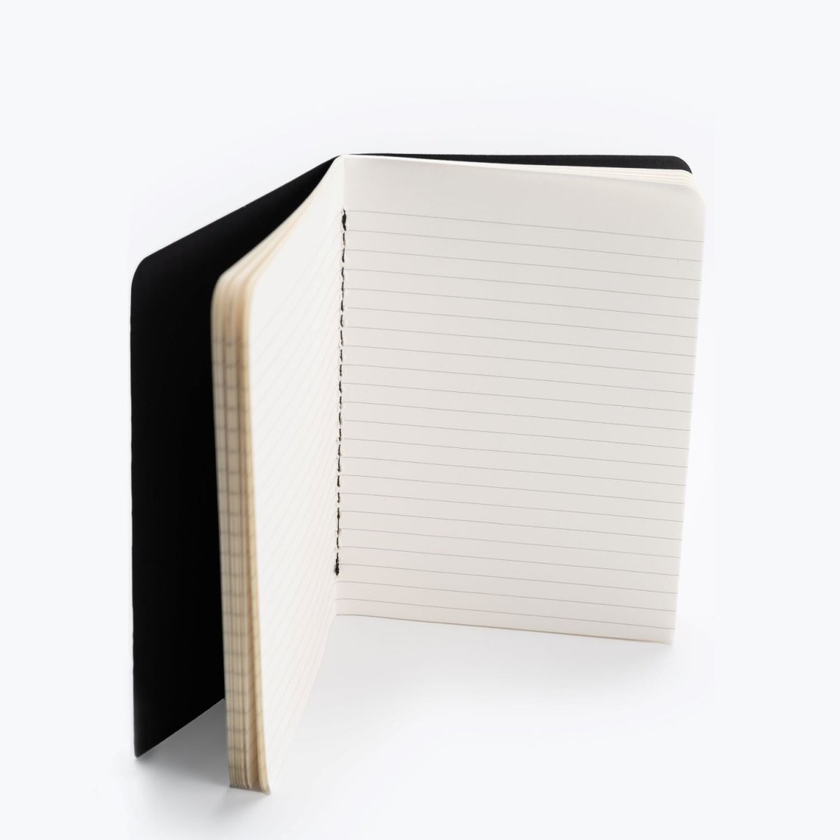 black A6 memo book with ruled paper