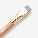 Blackwing Natural Pencils have a gold ferrule and light-grey eraser