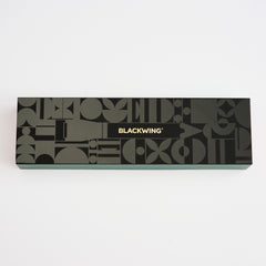 Blackwing Holiday Essentials Gift Box with shiny and matte black graphics on the top and 'BLACKWING' printed in gold