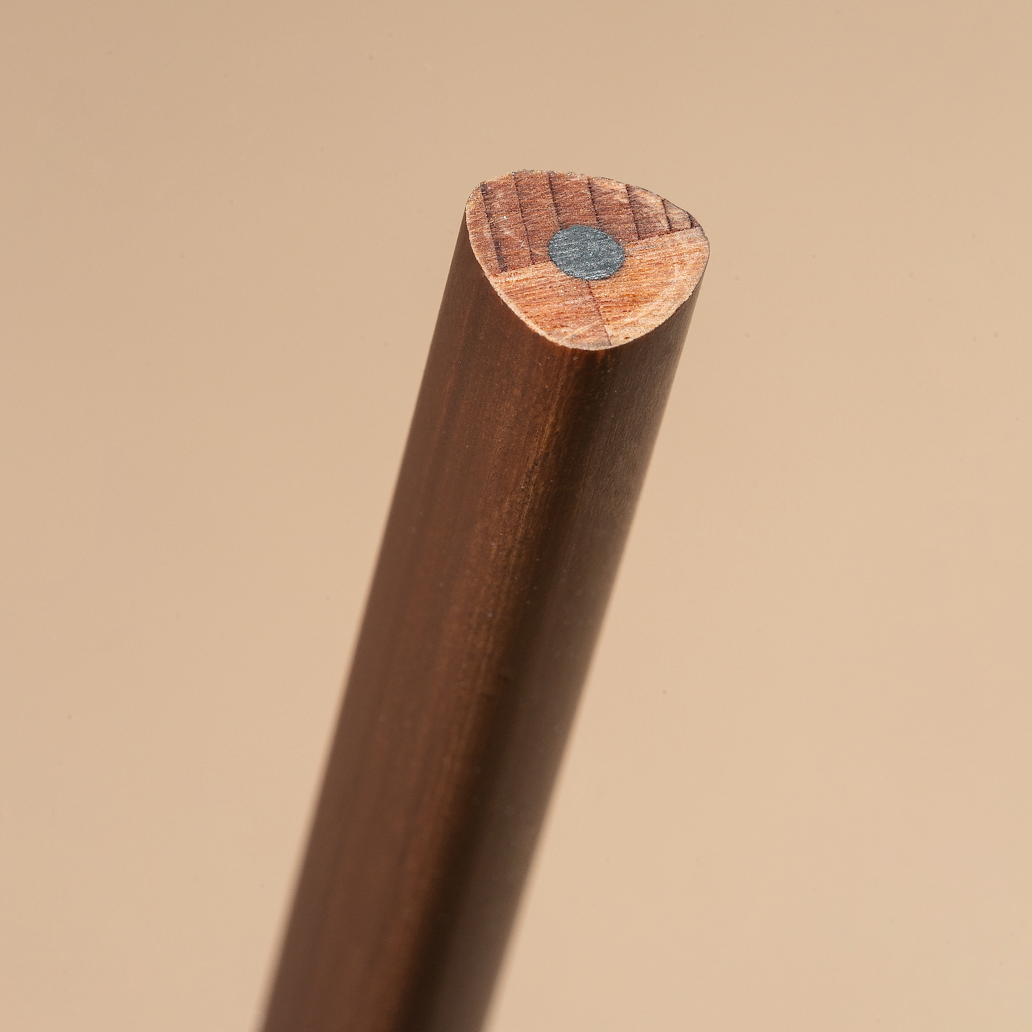 three-sided brown pencil