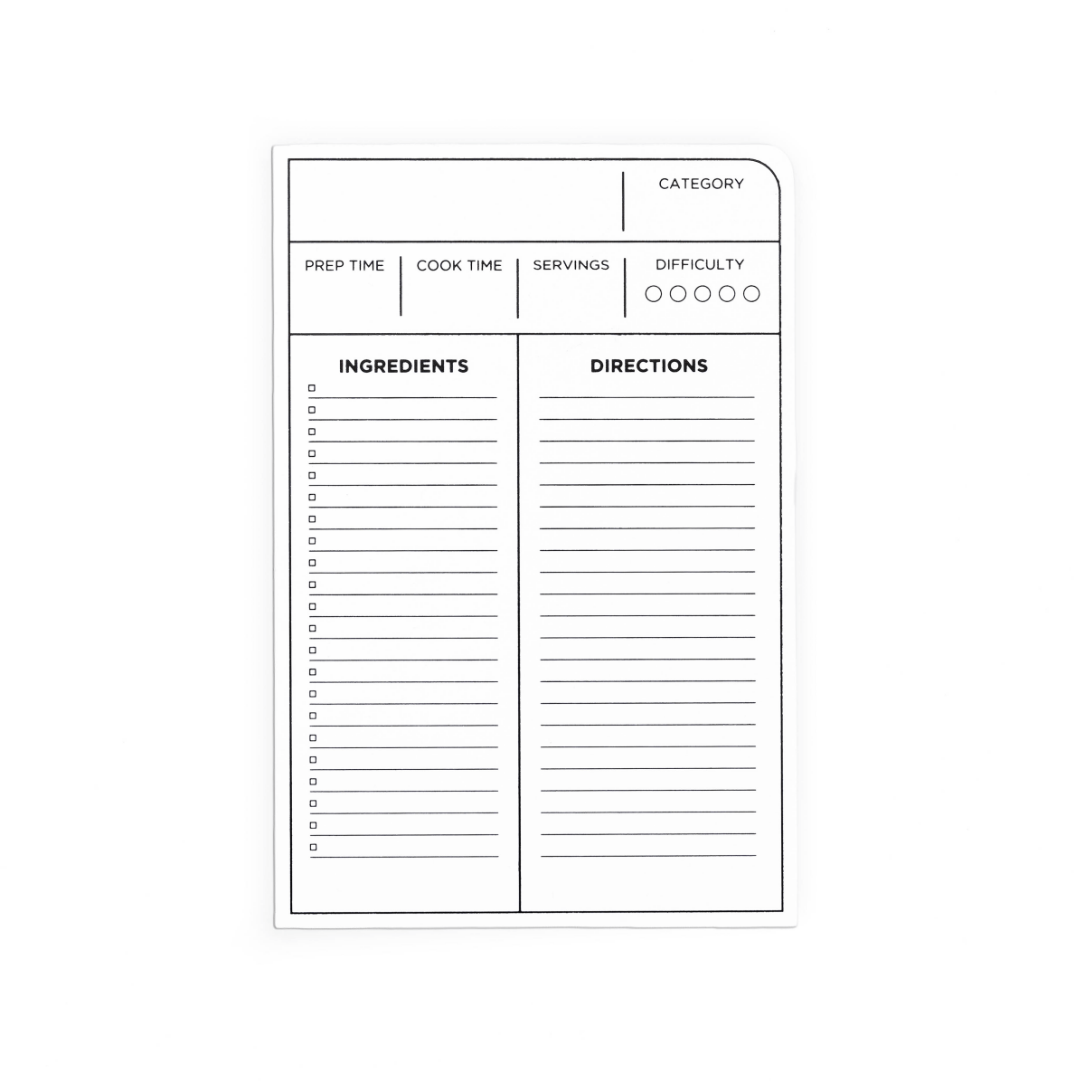 Recipe Card front