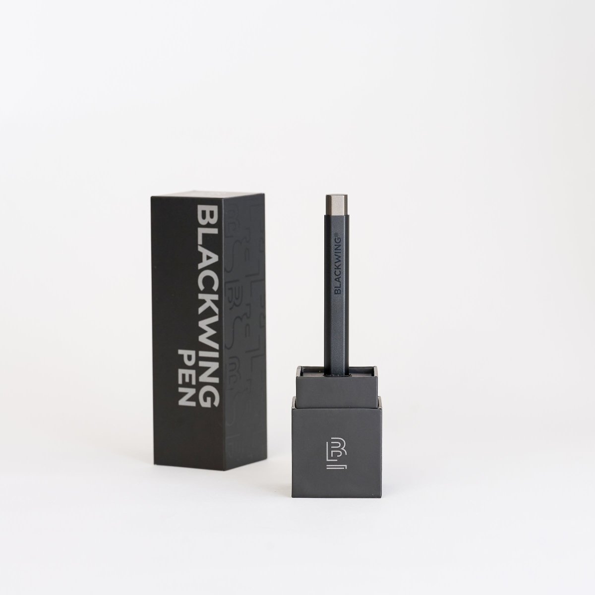 Blackwing pen and packaging on a white background