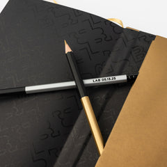 Blackwing Lab 05.13.25 Black Paper Notebook with Lab 05.13.25 pencils