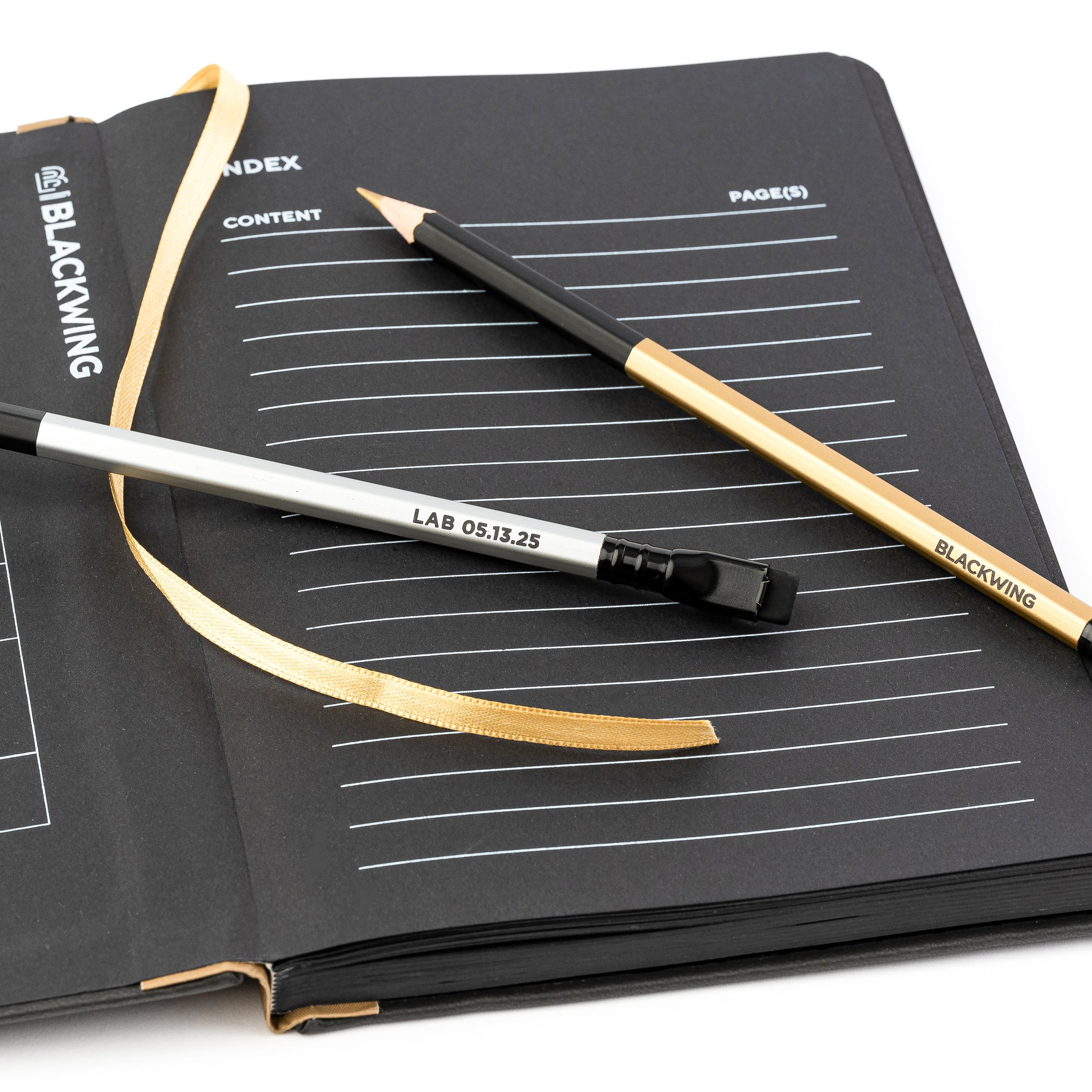 Blackwing Lab 05.13.25 Black Paper Hardcover Notebook with Lab 05.13.25 pencils