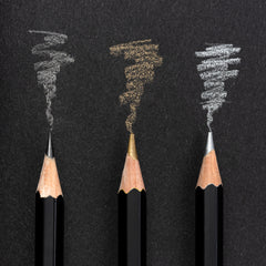 Blackwing Lab 05.13.25 Black Paper Notebook with color demonstration from the Lab 05.13.25 pencils