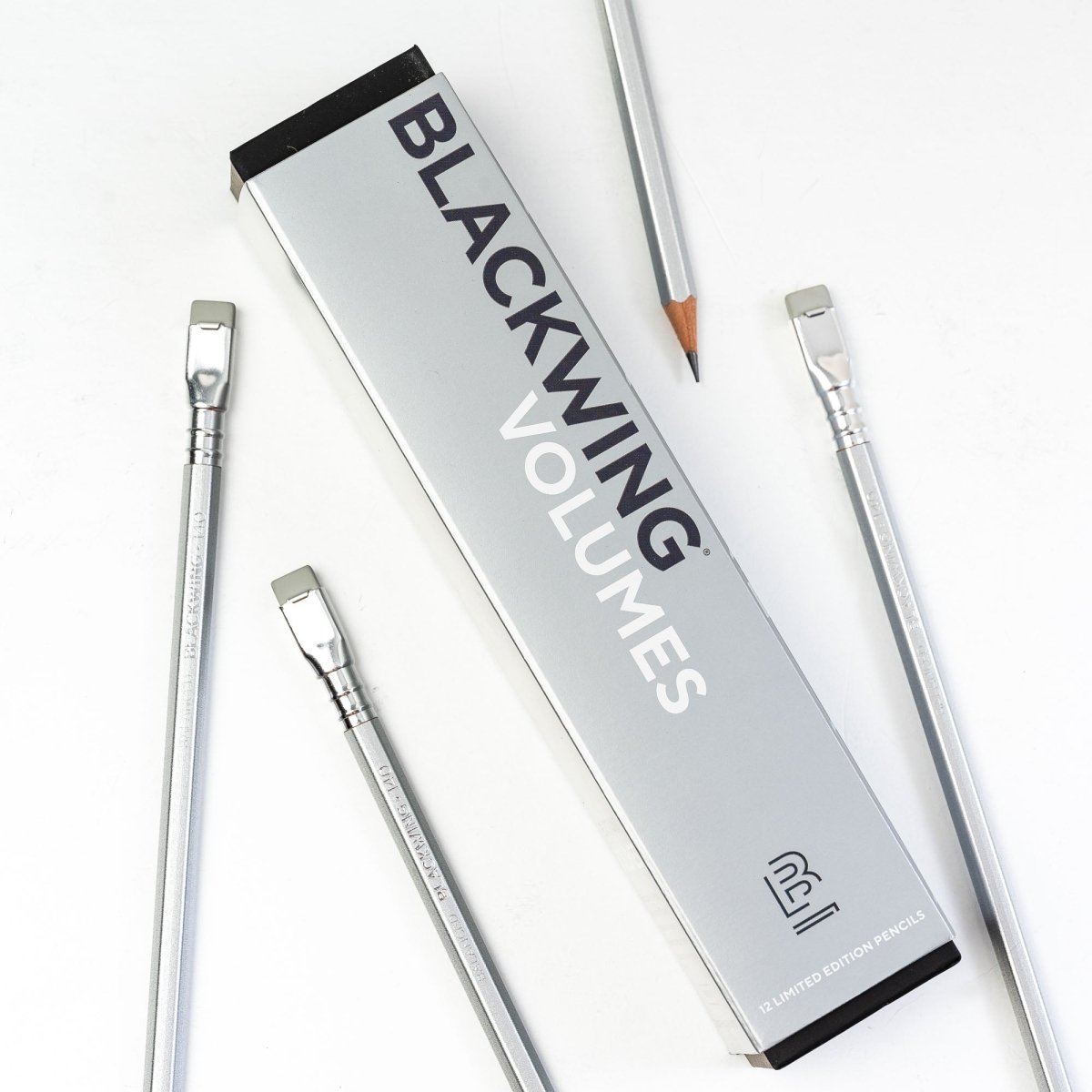 Blackwing Volume 140 silver pencils and packaging