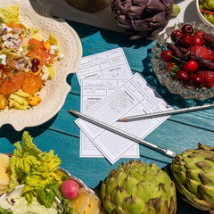 Blackwing Vol 140 with recipes and food on table