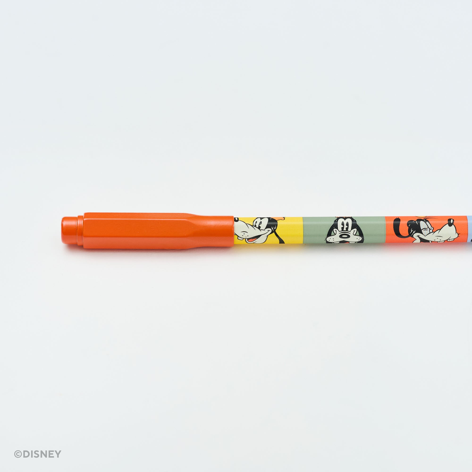 A Goofy pencil featuring a bright red point guard on a white background.