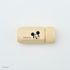 A beige cylindrical Blackwing Disney pencil sharpener with a black Mickey Mouse face graphic and the Disney copyright text, shown on a clean white background.