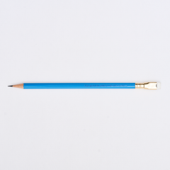 blue pencil with imprint 'THE BETTER ANGELS OF OUR NATURE' on a white background