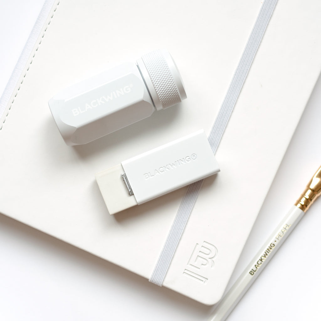 Blackwing Soft Handheld Eraser + Holder - White | Blackwing602.com