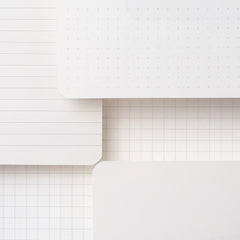 Blackwing Slate notebooks paper types: dot-grid, ruled, graph, blank