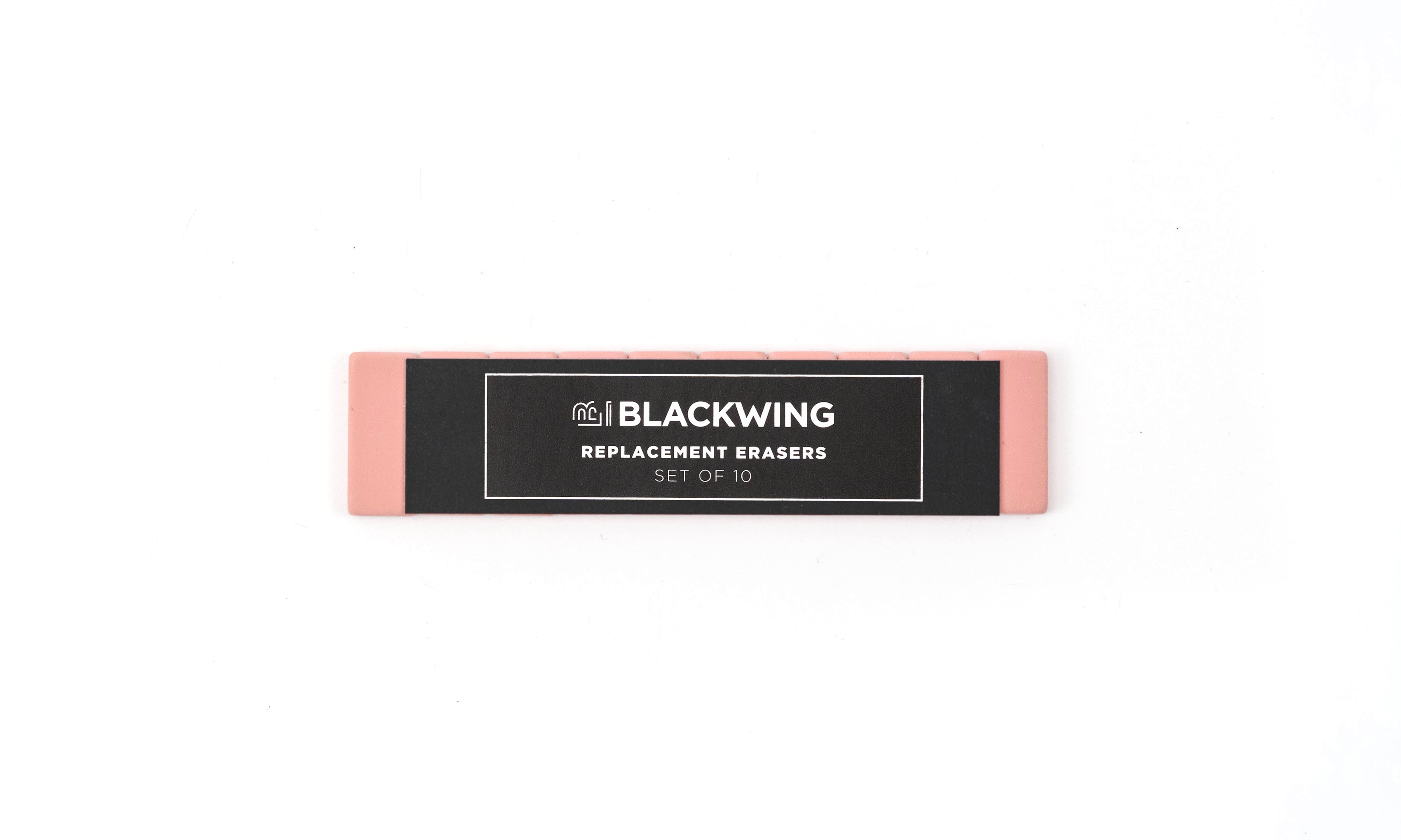 Blackwing Replacement Black Erasers, 10 Pack